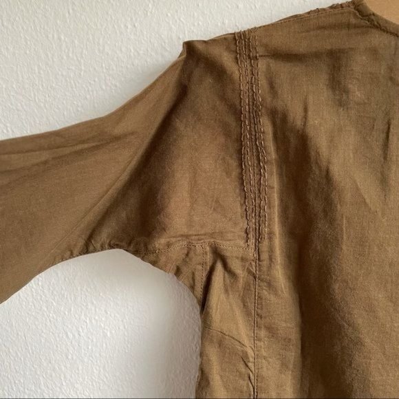 Bonpoint Tan Brown Tunic Shirt Kimono Sleeves Kids Size 18 Months - Picture 9 of 9